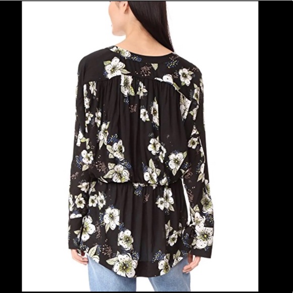Free People Floral Wrap Blouse - Picture 4 of 6